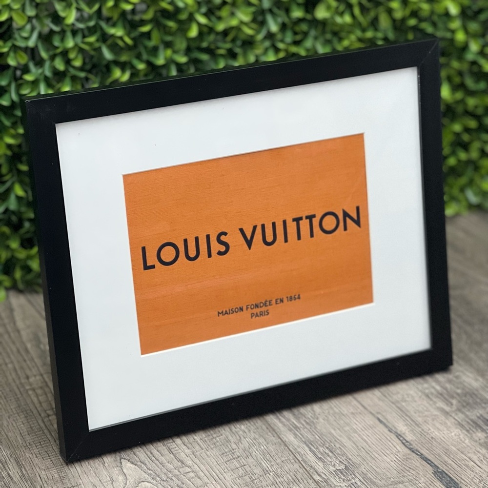 Louis Vuitton small shopping orange bag in a frame